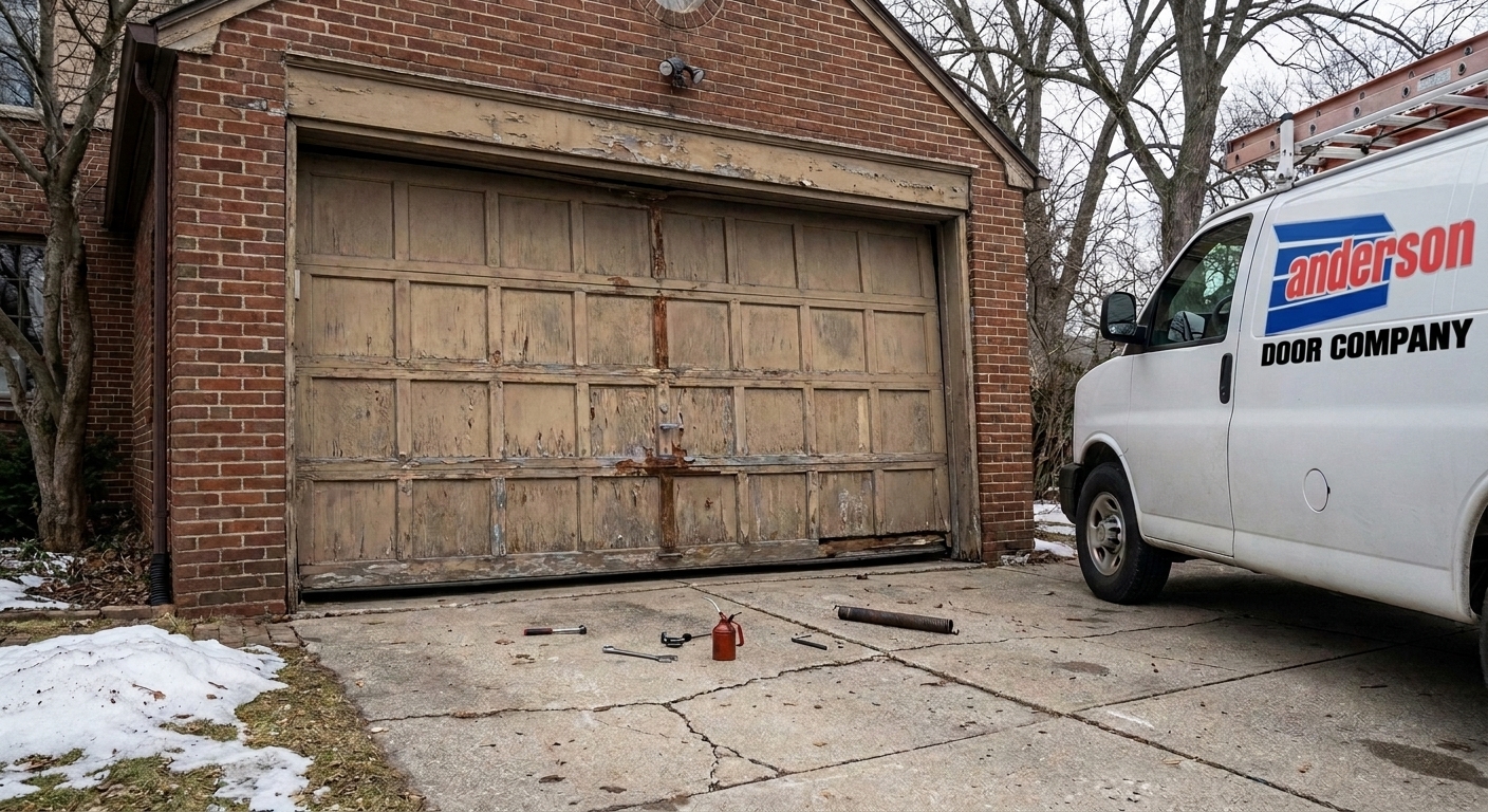 Maintenance costs for older garage doors in Grosse Pointe due to aging parts and repairs