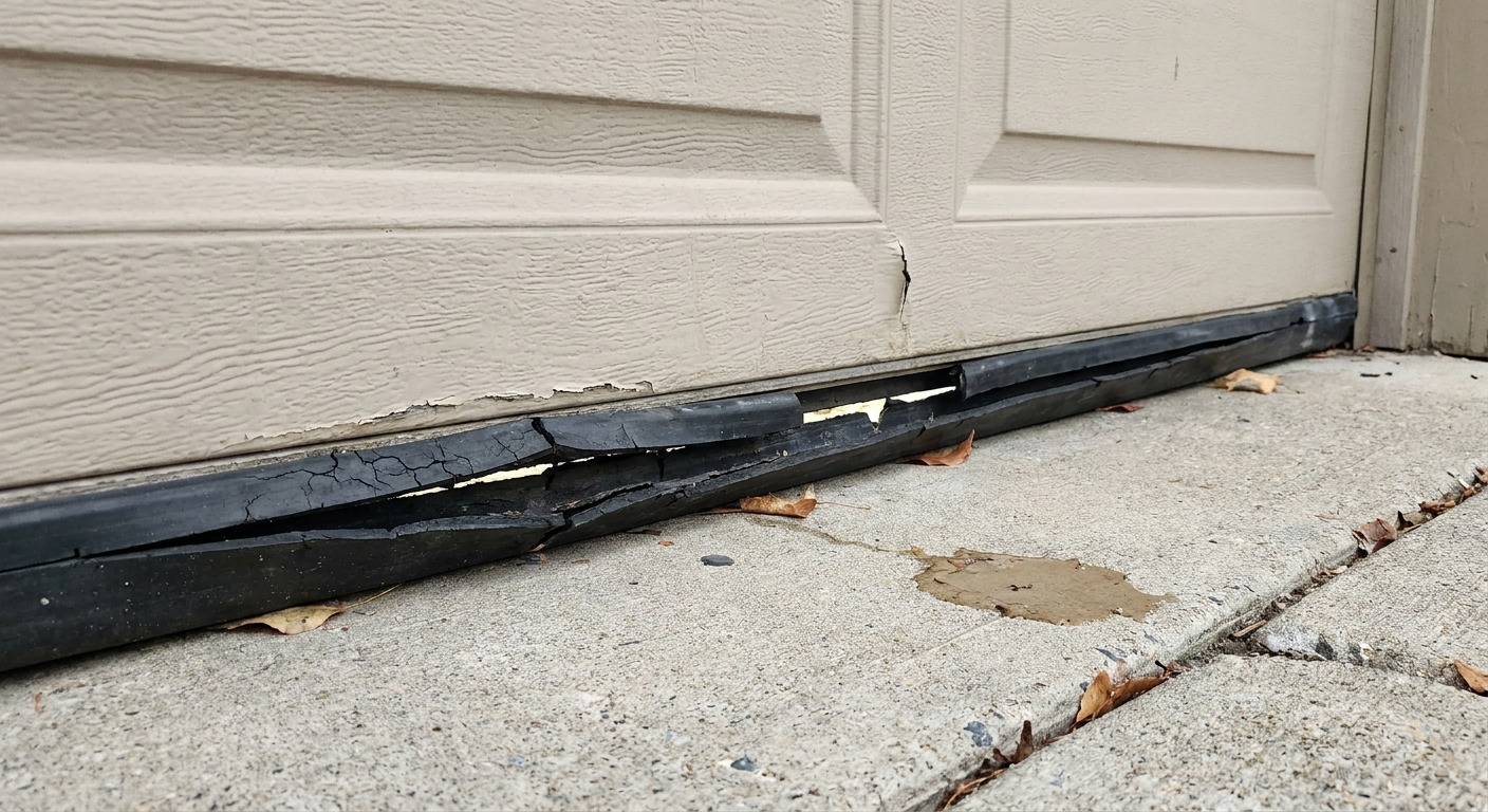 Garage door weather seal replacement in Grosse Pointe to prevent drafts, water, and pests