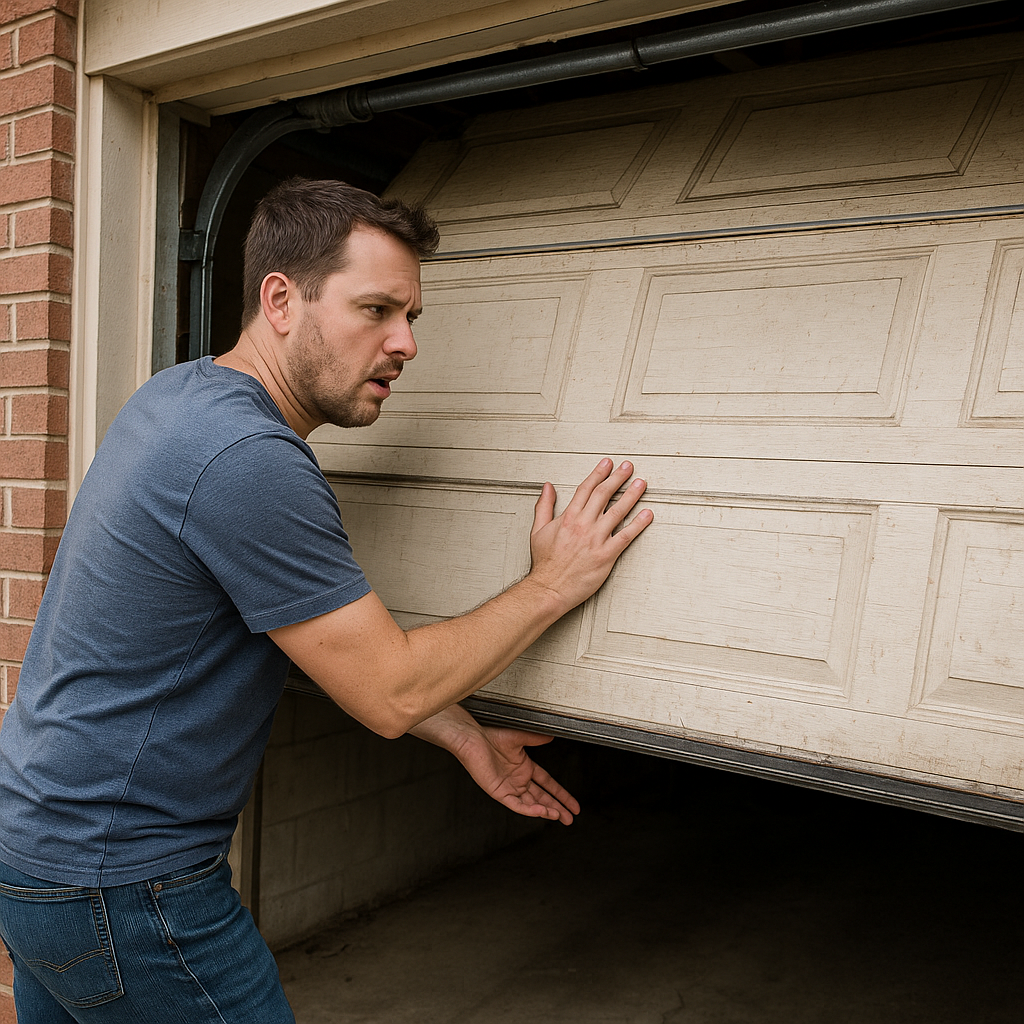 What Clinton Township Homeowners Can Do When the Garage Door Sticks