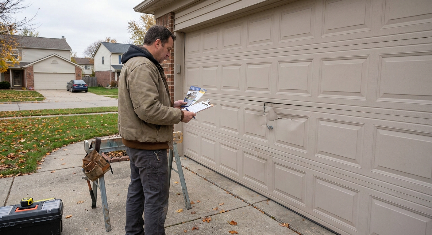 Should You Replace or Repair a Damaged Garage Door Panel in Clinton Township?