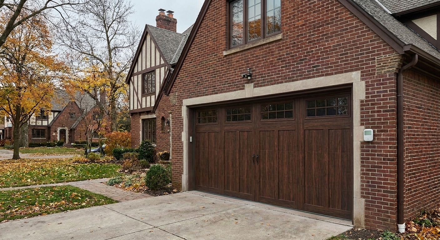 Energy efficient garage door installation in Clinton Township to reduce home energy costs
