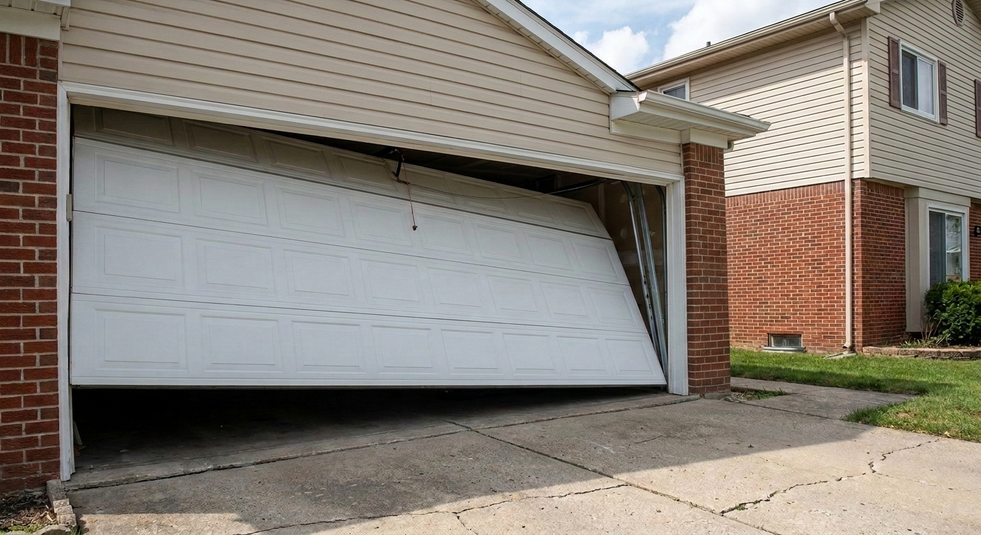 Why Is My Garage Door in St. Clair Shores Opening Crooked?