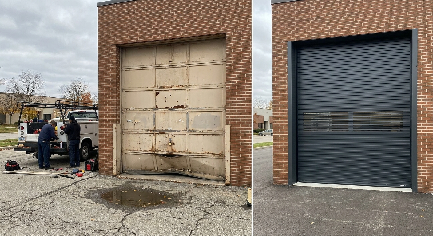 Commercial garage door upgrade for Clinton Township business